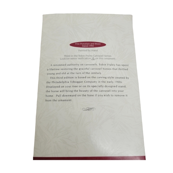 Vintage Hallmark Keepsake Ornament 1994 Tobin Fraley Carousel - Picture 3 of 3